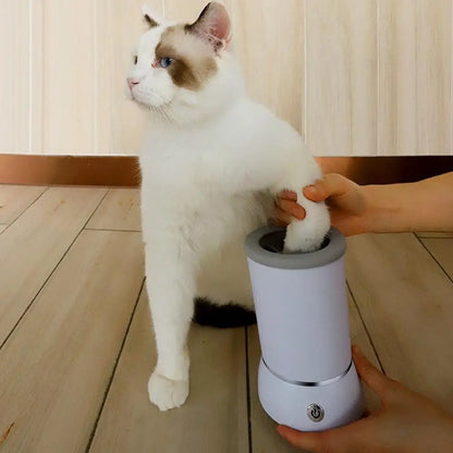 Rechargeable Portable Dog Paw Washer & Massager - Automatic Electric Cleaner for Small to Medium Pets
