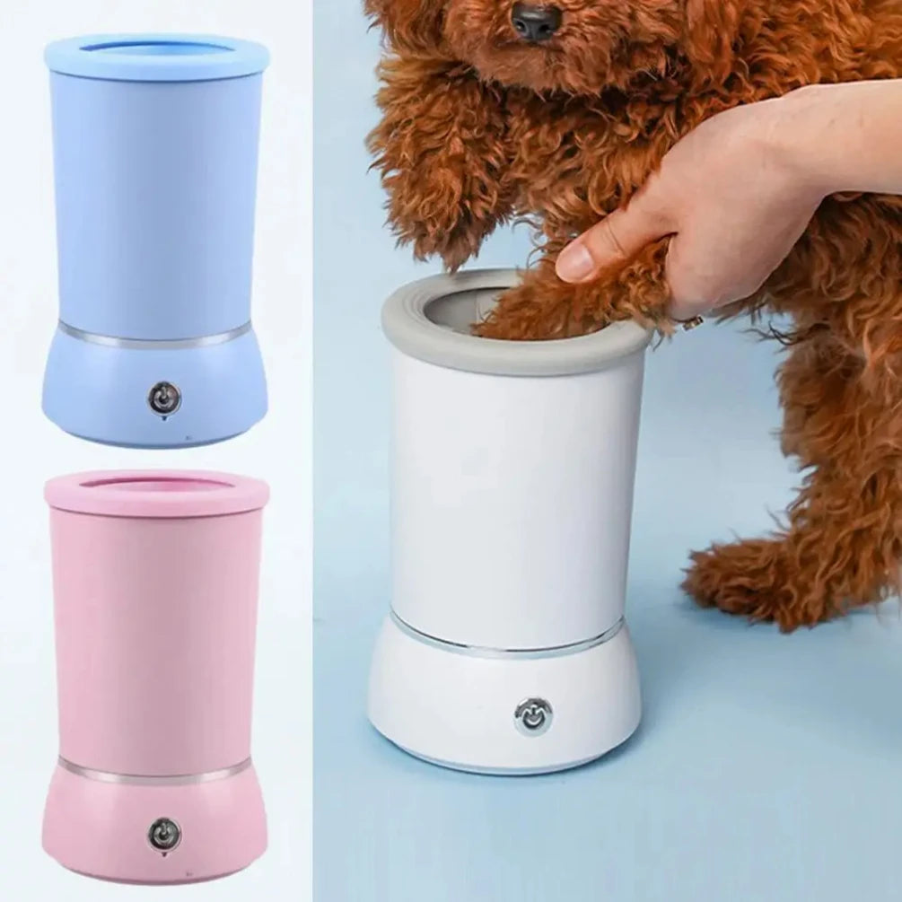 Rechargeable Portable Dog Paw Washer & Massager - Automatic Electric Cleaner for Small to Medium Pets