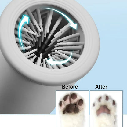 Rechargeable Portable Dog Paw Washer & Massager - Automatic Electric Cleaner for Small to Medium Pets